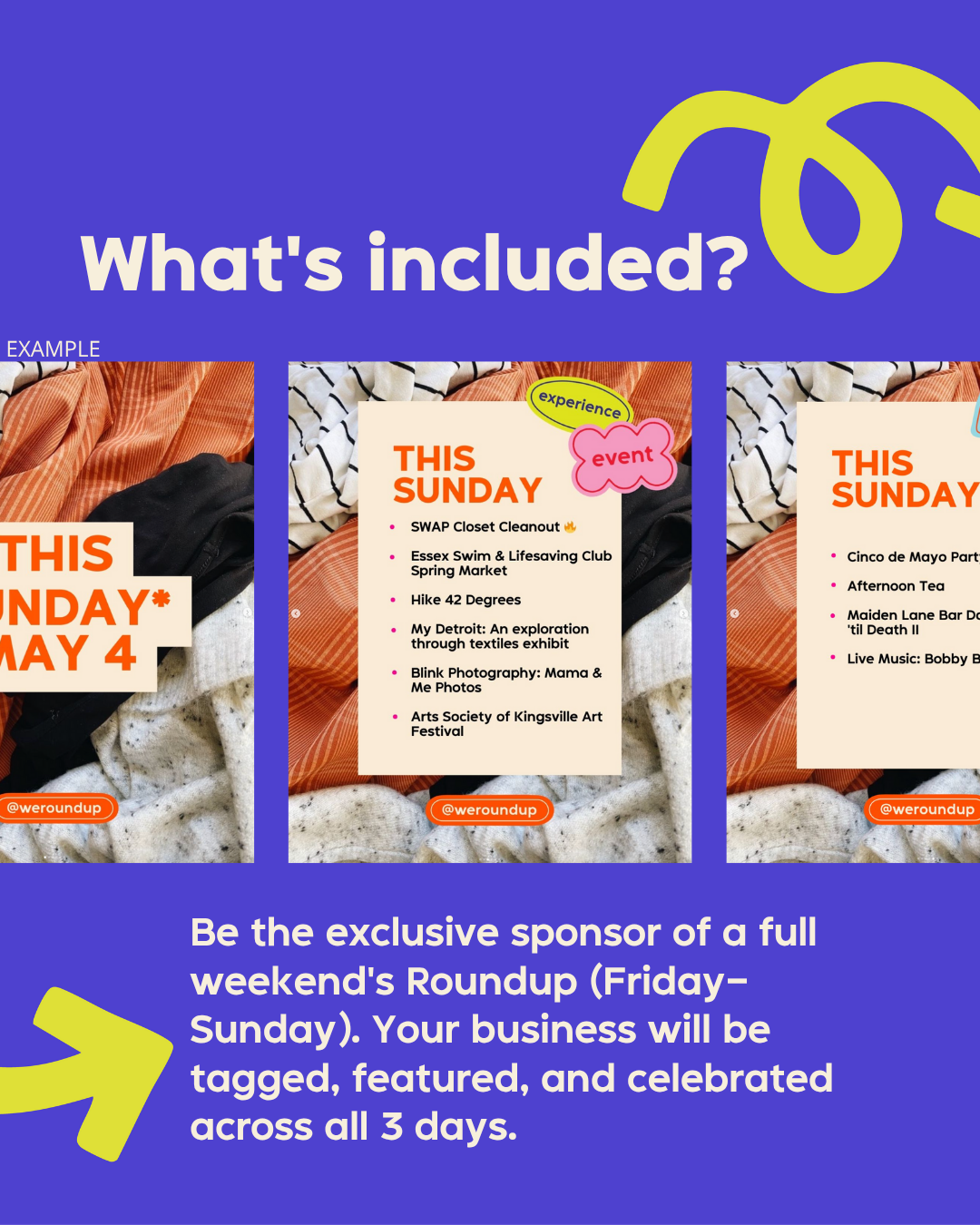 Weekend Roundup Sponsor (Exclusive - Full Weekend Feature)